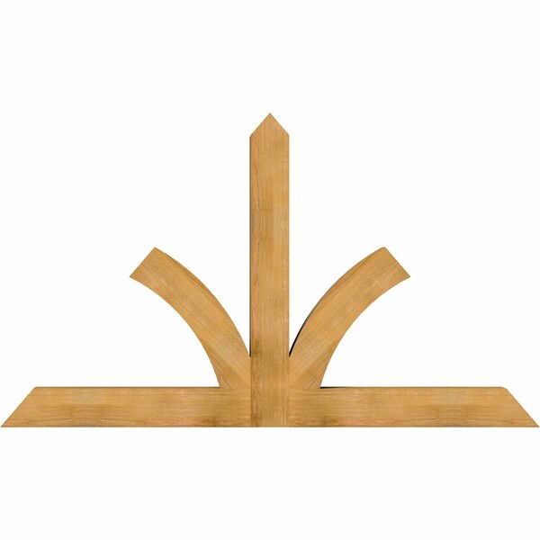 Ekena Millwork Richland Rough Sawn Timber Gable Bracket, Western Red Cedar, 84"W x 49"H x 6"D x 6"F, 14/12 Pitch GBW084X49X0606RIC00RWR - main